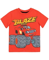 Blaze and the Monster Machines Toddler Boys Pickle Crusher Blaze Stripes Zeg Stripes 3 Pack T-Shirts to