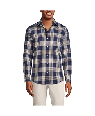 Lands' End Men's Tailored Fit No Iron Twill Long Sleeve Shirt