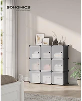 Slickblue Set of 9 Plastic Storage Cubes for Easy Organization and Space Efficiency