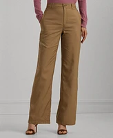 Lauren Ralph Women's Canvas Wide-Leg Pants