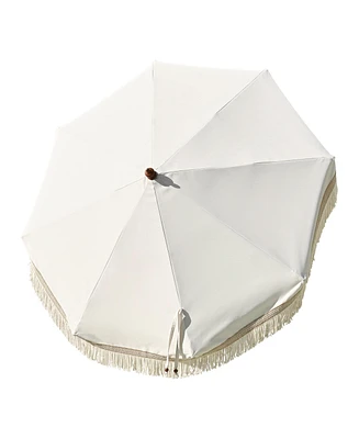 LAGarden 6 Ft Fringe Umbrella Replacement Canopy Top Cover Outdoor Patio Yard