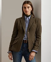 Lauren Ralph Women's Wool-Blend Herringbone Tweed Blazer