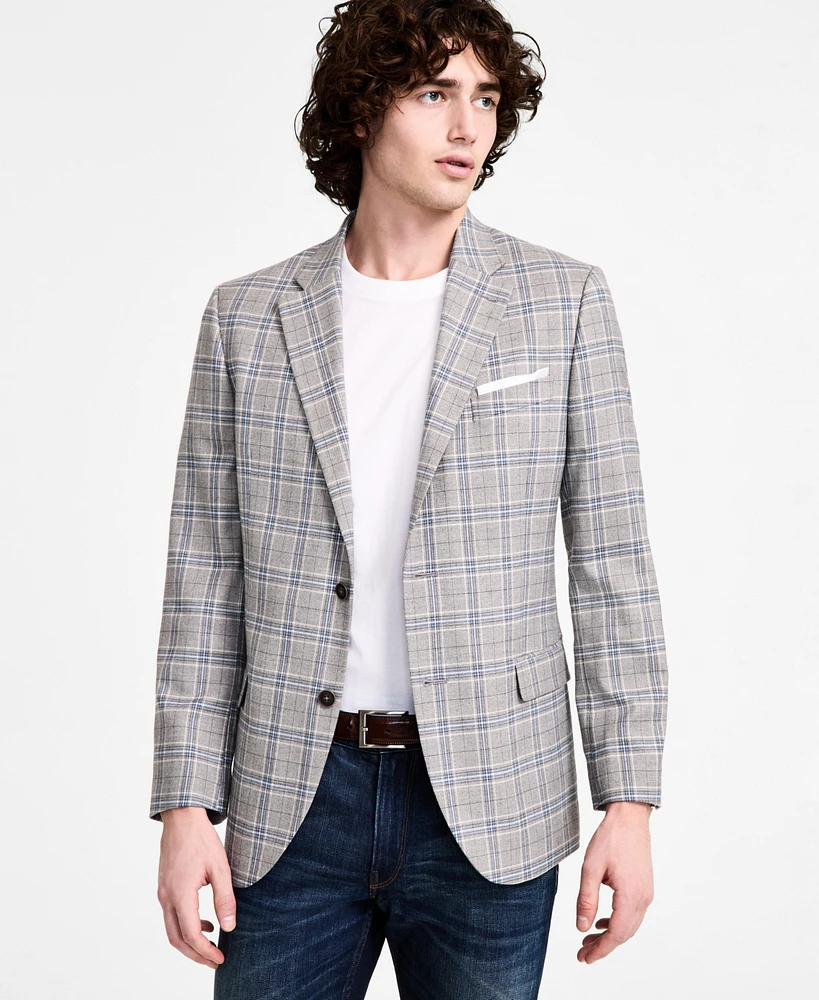 Nautica Men's Modern Fit Plaid Sport Coat