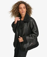 Levi's Women's Faux Shearling Asymmetrical Moto Jacket