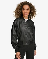 Levi's Women's Faux Leather Varsity Bomber Jacket