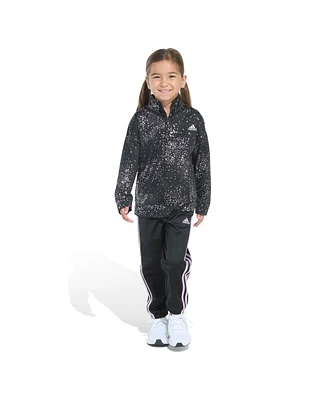 adidas Little & Toddler Girls Long Sleeve Printed Classic Tricot Track