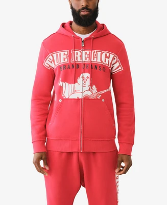 True Religion Men's Raw Exaggerated Icon Zip Hood