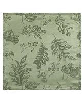 Elrene Elegant Woven Leaves Jacquard Damask Napkin, Set of 8