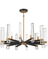 Possini Euro Design Possini Euro Daphne 32 1/4" Wide Gold Black 12-Light Modern Chandelier