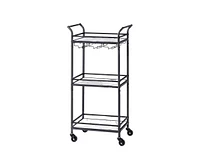 Slickblue Bar Cart, Home Serving Small Cart with 3-Tier Shelf