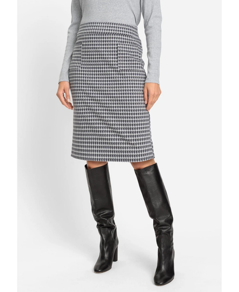 Olsen Women's Houndstooth Pull-On Skirt