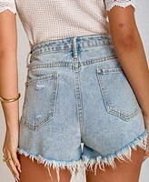 Cupshe Women's Distressed Denim Shorts