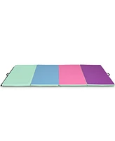 Skonyon 4 Feet x 10 Feet Thick Folding Panel Gymnastics Mat