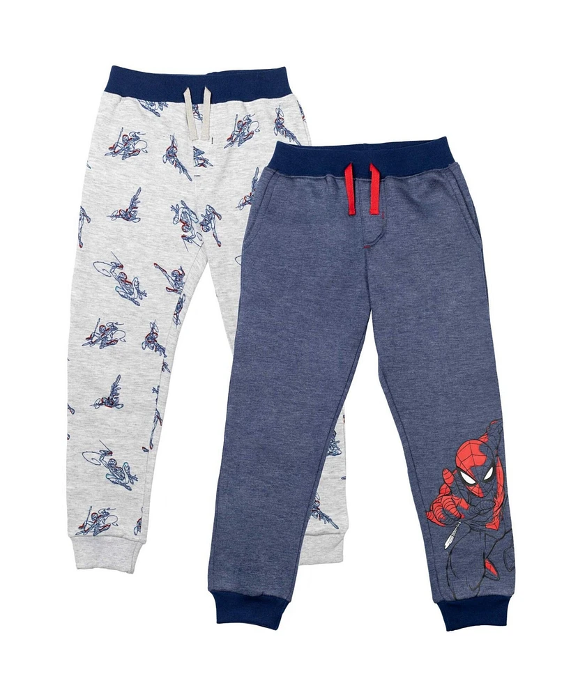 Marvel Toddler Boys Avengers Spider-Man Fleece 2 Pack Pants to