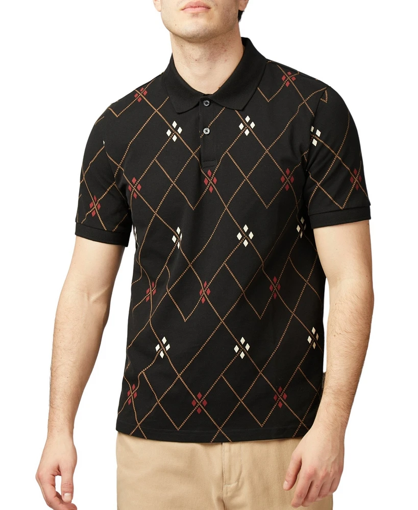 Ben Sherman Men's Argyle Polo Shirt