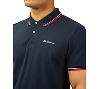 Ben Sherman Men's Signature Regular-Fit Tipped Cotton Pique Polo Shirt