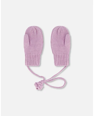 Deux par Baby Girls Knitted Mittens With String