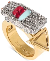 Kate Spade New York Two-Tone Pave Car Statement Ring