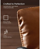 Accent Chair with Sleek Frame, 3 Section Fluffy Poly-Fiber-Filled Cushions