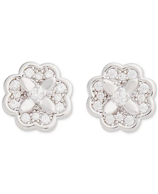 kate spade new york Silver-Tone Heritage Bloom Mini Stud Earrings