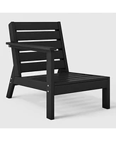 WestinTrends Outdoor Patio Hdpe Left Arm Facing Deep Seating Corner Chair