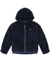 Tommy Hilfiger Big Girls Minky Zip Front Hoodie