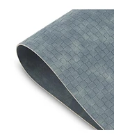 Dainty Home Sorento Faux Leather Look Outdoor Dining Set Textured 2 Pattern Reversible 12" x 18" Rectangular Placemats of 4