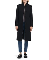 Vince Camuto Women's Single-Breasted Fitted Melton Wool Blend Coat