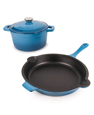 BergHOFF Neo 3pc Cast Iron Cookware Set, Fry Pan & Round Dutch Oven