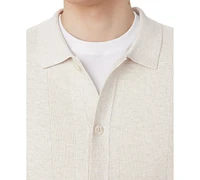 Frank And Oak Men's Regular-Fit Sweater-Knit Stripe Button-Down Shirt