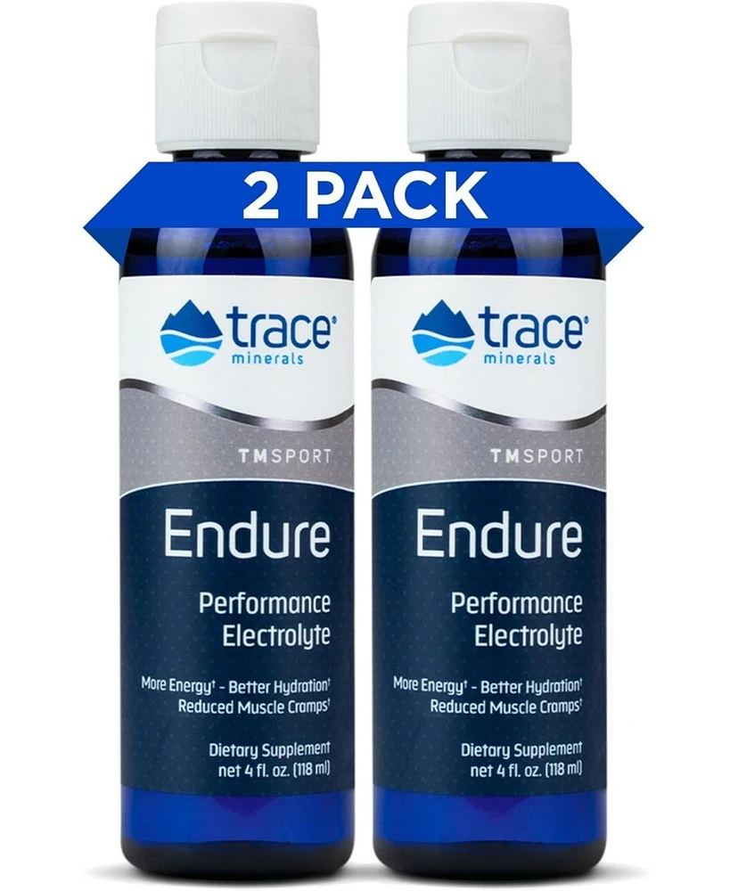 Trace Minerals Endure Performance Electrolyte Drops | Pure Full Spectrum Electrolytes | Magnesium & Potassium for Athletic Endurance | Sugar Free, Glu