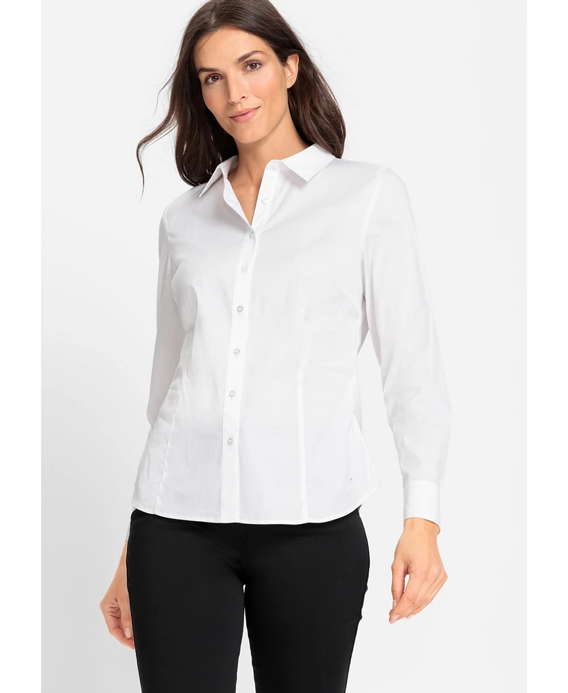 Olsen Women's Classic Button Up Shirt