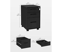 Slickblue Secure Office Filing Cabinet with Lock for Safe Document Storage