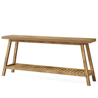 Tribesigns Farmhouse Console Entryway Table: 70.9 Inches All Wood Console Table for Entrance, 2 Tiers Narrow Long Behind Couch Sofa Table, Foyer Entry