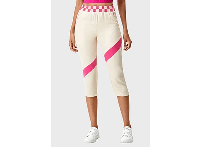 Bellemere New York Women's Bellemere High-Waisted Checkered Chic Crop Pants