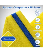 Vebreda 9' x 6' 3 Layer Floating Water Pad Foam Mat -Yellow