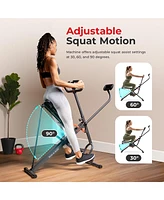 Smart Upright Row-n-Ride Exerciser, Squat Assist Trainer with Adjustable Resistance, Easy Setup & Foldable