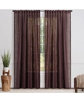 Chanasya Premium 2-Panel Soft Textured Semi Sheer Curtains for Window Living Room Bedroom Kitchen Office