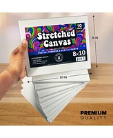 Hippie Crafter 10Pk Stretched Canvas for Painting 8x10