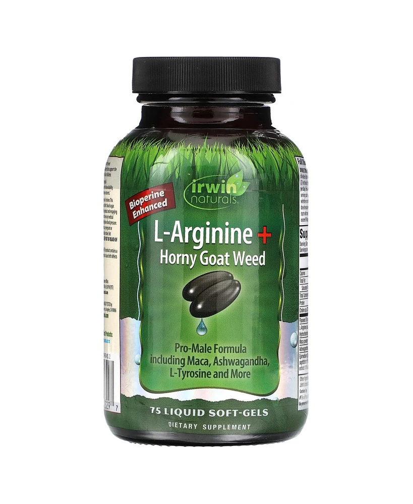 irvin natural L-Arginine + Weed 75 ct Liquid Soft Gel