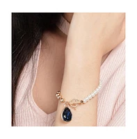 Sohi Women's Teardrop Charm Bracelet