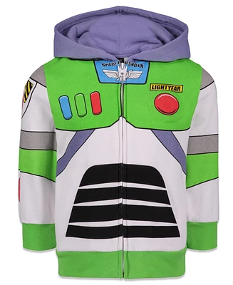 Disney Pixar Toddler Boys Toy Story Buzz Lightyear Fleece Zip Up Hoodie to