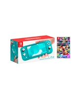 Nintendo Switch Lite Turquoise Bundle With Mario Kart 8 Deluxe Game