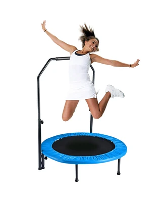 Yescom 40" Exercise Trampoline Jumping Mat Adjustable Handle Home Gym Fitness Cardio