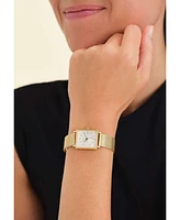 Rosefield Boxy Xs Women's Gold Tone Stainless Steel Mesh Bracelet Watch 24mm