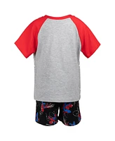 Marvel Toddler Boys Spider-Man T-Shirt and French Terry Shorts Outfit Set to (2T