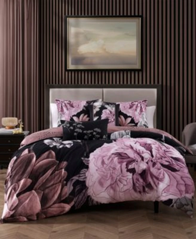 Bebejan Midnight Meadow 100 Cotton Sateen 5 Piece Reversible Comforter Set