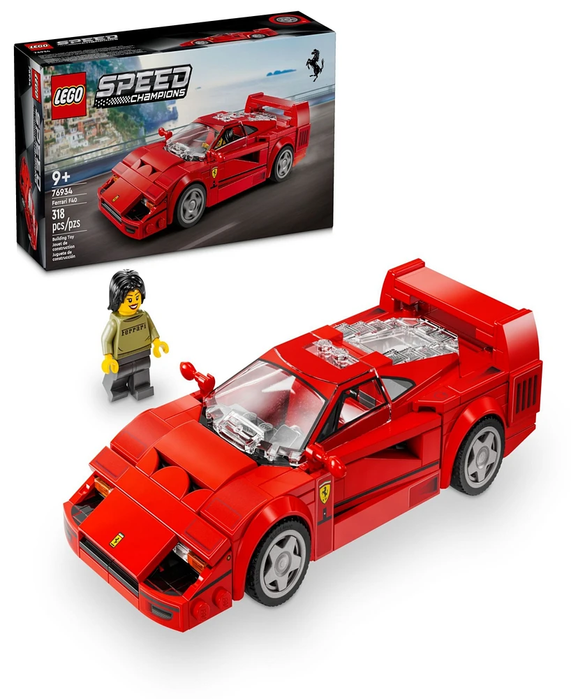 Lego Speed Champions Ferrari F40 Supercar Building Set 76934, 318 Pieces