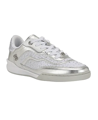 Guess Women's Pritie Quattro Rhinestone Lace-Up Sneakers