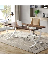 Tribesigns Executive Desk, 63” W x 31.5” D Large Office Modern Computer Desk Conference Table Meeting Room Table, Business Furnitu